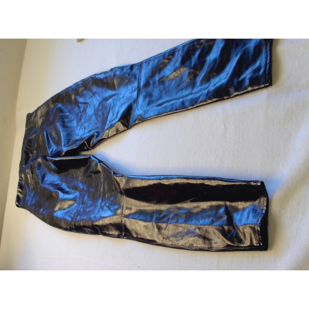 Spanx Faux Leather Patent Leggings Black High Waisted Shiny Pants Small S - Picture 6 of 12